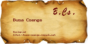 Busa Csenge névjegykártya